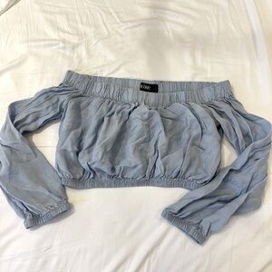 Simons long sleeve silk tube top